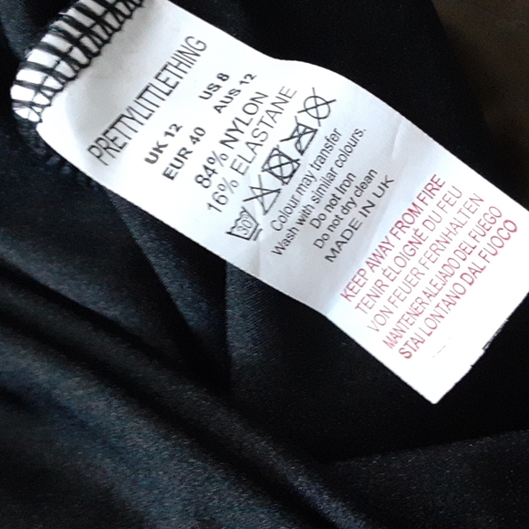 Pretty little things sz US 8 one piece bikini top NWT black - Picture 3 of 3